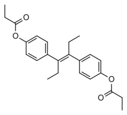 Diethylstilbestrol dipropionate.svg