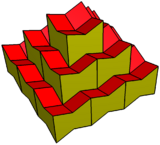 Elongated dodecahedron concave honeycomb.png