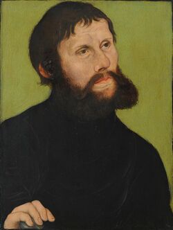 Lucas Cranach d.Ä. - Bildnis Luthers als Junker Jörg (Leipzig).jpg