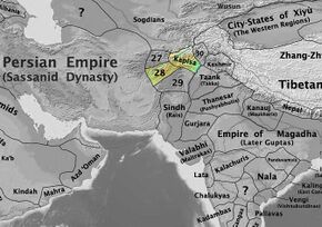 The Nezak kingdom in 565 CE