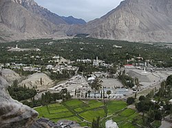Valley town seen from above