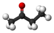 Ball-and-stick model of butanone
