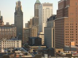 Newark skyline Prudential Headquarters.jpg