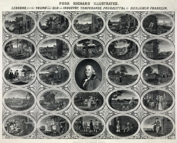 File:Oliver Pelton - Benjamin Franklin - Poor Richard's Almanac Illustrated.jpg