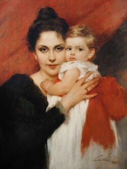 Sophie Koner - Maria Wilhelmine Klemperer with her son Otto Ernst Heinrich Klemperer, 1901.jpg