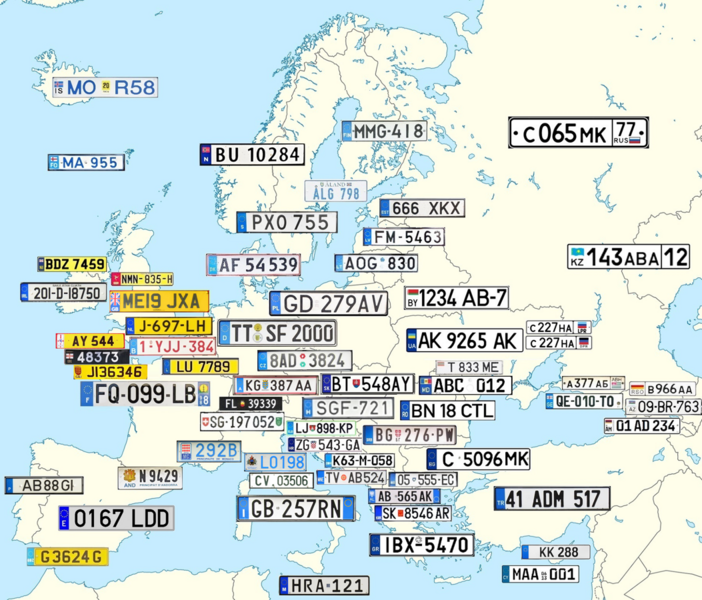 File:Vehicle registration plates in Europe.png