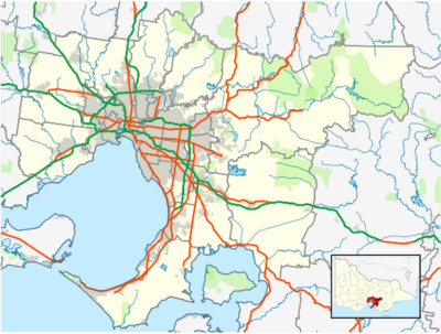 Australia Victoria complete Melbourne metropolitan area location map.svg