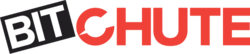A tilted black square with white text reading "BIT", followed by red text reading "CHUTE"