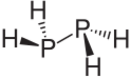 Stereo structural formula of diphosphane with explicit hydrogens