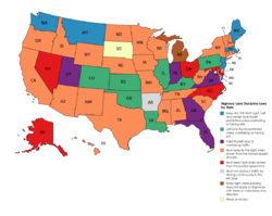 Highway Lane Discipline Laws by State.png