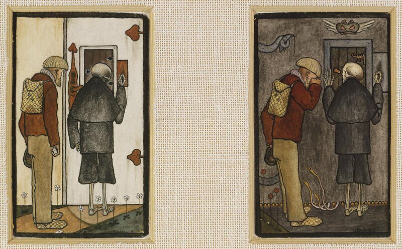 File:Hugo Simberg - The Peasant and Death at the Gates of Heaven and Hell.jpg