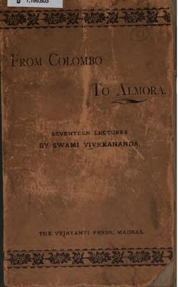 Lectures from Colombo to Almora front cover 1897 edition.jpg