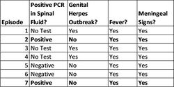 PCR tests of Mollaret's Meningitis patient from Kojima et al, 2002.jpg