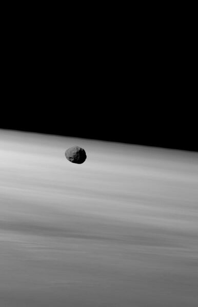 File:Phobos over Mars' limb by HRSC.jpg