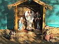 Close up of Outdoor Christmas Crib in Siolim, Goa, December 2023