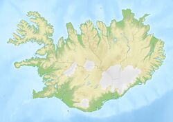 Location of Jökulsárlón in Iceland.