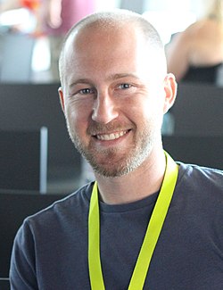 Jason Moore during WikiConference North America 2016's Unconference (cropped).jpg
