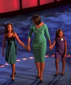 Michelle, Malia and Sasha Obama at DNC.jpg
