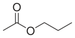 Skeletal formula of propyl acetate