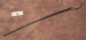 A 90 cm (3 ft) plastic sjambok used by South African Police.