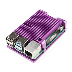 Aluminum Heatsink Case for Raspberry Pi 4 - Purple - 49317289942.jpg