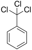 Skeletal formula of benzotrichloride