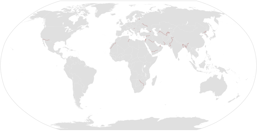 Border Barriers in the World