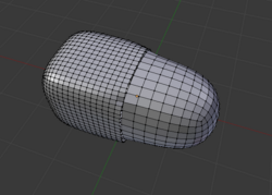 Example of T-vertices in Blender after applying a subdivision modifier.png