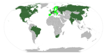 Map of G8 countries