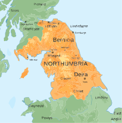 Map of the Kingdom of Northumbria around 700 AD.svg
