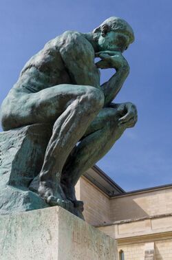 Le Penseur in the Jardin du Musée Rodin, Paris 14 June 2015.jpg
