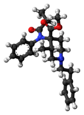 Lofentanil molecule ball.png