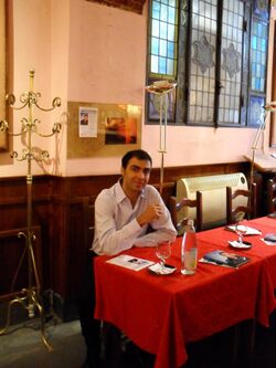 Menotti Lerro at the Giubbe Rosse's literary café, Florence 2011..JPG
