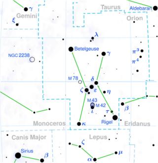 Gliese 205 is located in the constellation Orion