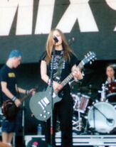 Avril Lavigne performing in 2002