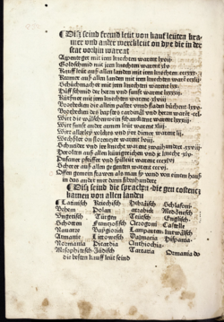 Lithuanian language. Lithuanian language mentioned among other languages of participants of Council of Constance, 1483.png