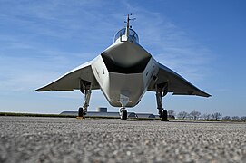 Newly restored X-32 at National Museum USAF 2023 below.jpg