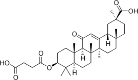 Skeletal formula of carbenoxolone