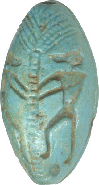 File:Egyptian - Large Amuletic Bead - Walters 42382 - Top View C.jpg