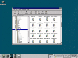 GNOME 1.0 (1999, 03) with file manager application.gif