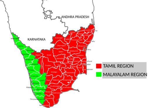 File:Kerala and Tamil Nadu - combined district map.svg