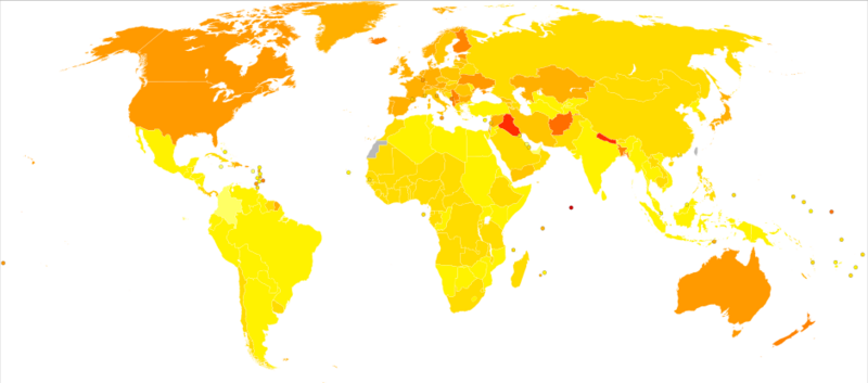 File:Parkinson disease world map - DALY - WHO2004.svg