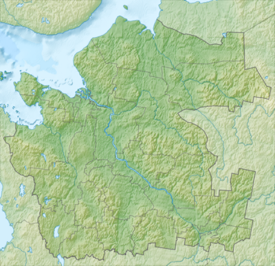 Relief Map Archangelsk Oblast mainland.png