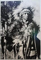 Then Tafari Makonnen wearing a warrior's dress (before 1924)