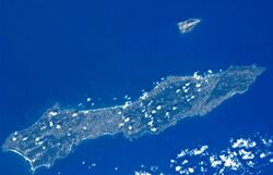 A satellite picture of Tanegashima Island