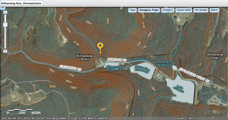 File:USGS National Map viewer showing Kittanning Run, Pennsylvania location near Altoona--MIxed Mode topo+Sat.png