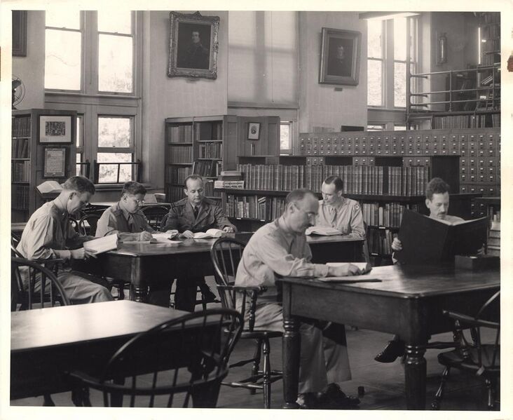 File:Medical men use the library reading room, ca. 1940..JPG