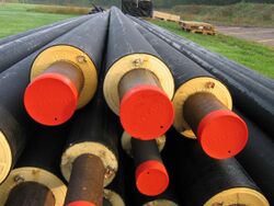 Pre-installation insulated underground pipes for district heating.jpg