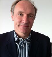 Tim Berners-Lee – inventor of the World Wide Web and recipient of OU honorary doctorate.[76][77]
