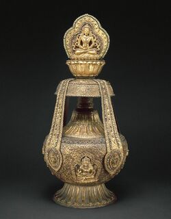 Vase of Longevity (Kalasha) with Buddha Amitabha, Nepal, 17th century.jpg